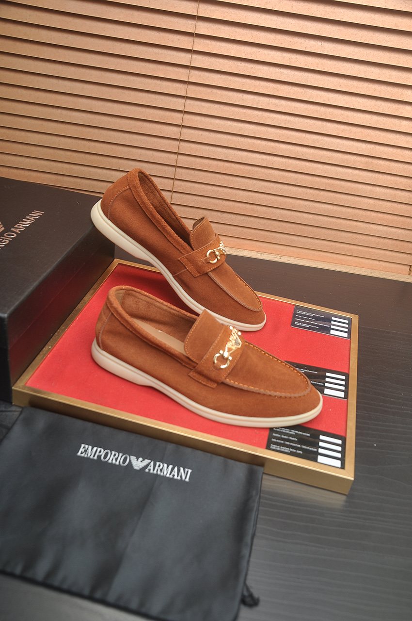 Armani Horsebit Slip-On Loafers — side