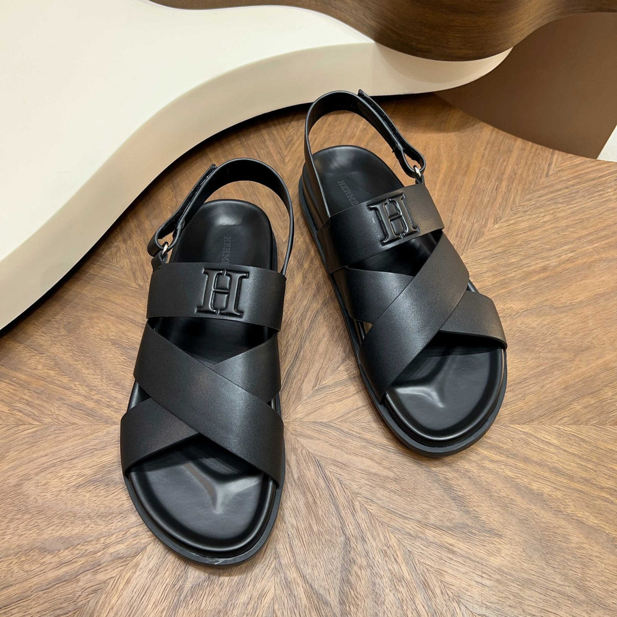 Hermès Cross-Strap Slingback Sandals — back
