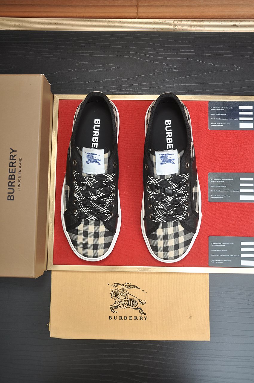 Burberry Check Low-Top Sneakers — front