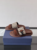 Dior Patterned Strap Slide Sandals — hero