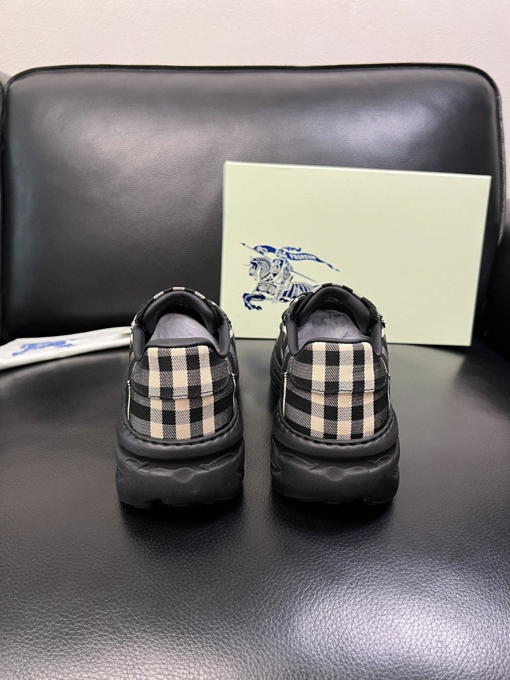 Burberry Check Low-Top Sneakers — detail
