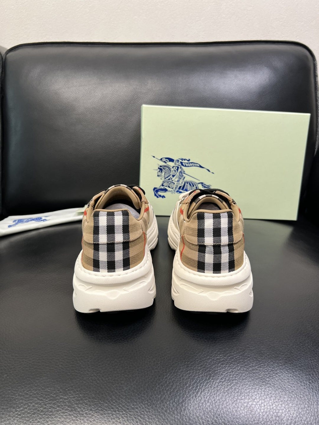 Burberry Check Low-Top Sneakers — back