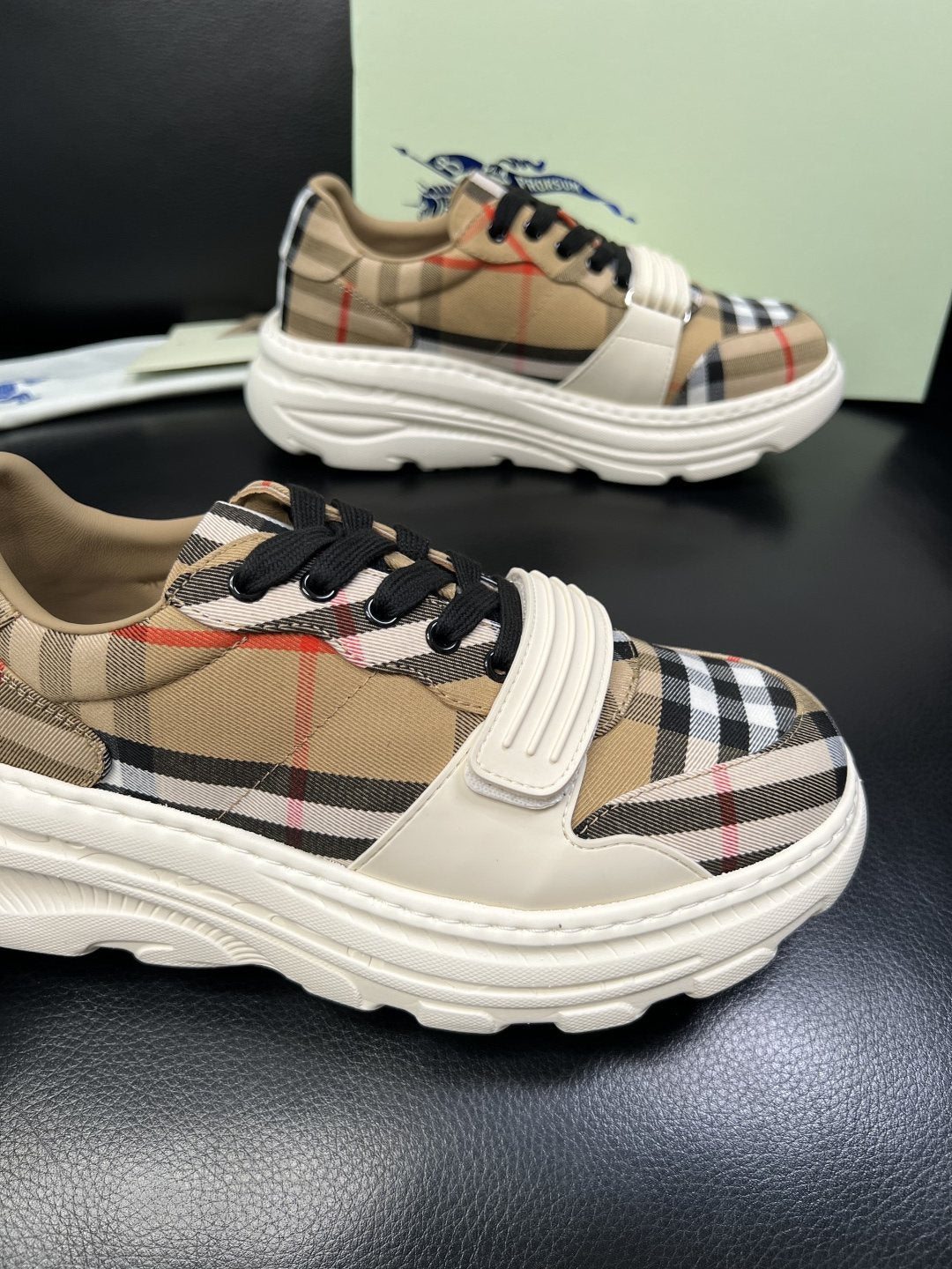 Burberry Check Low-Top Sneakers — detail