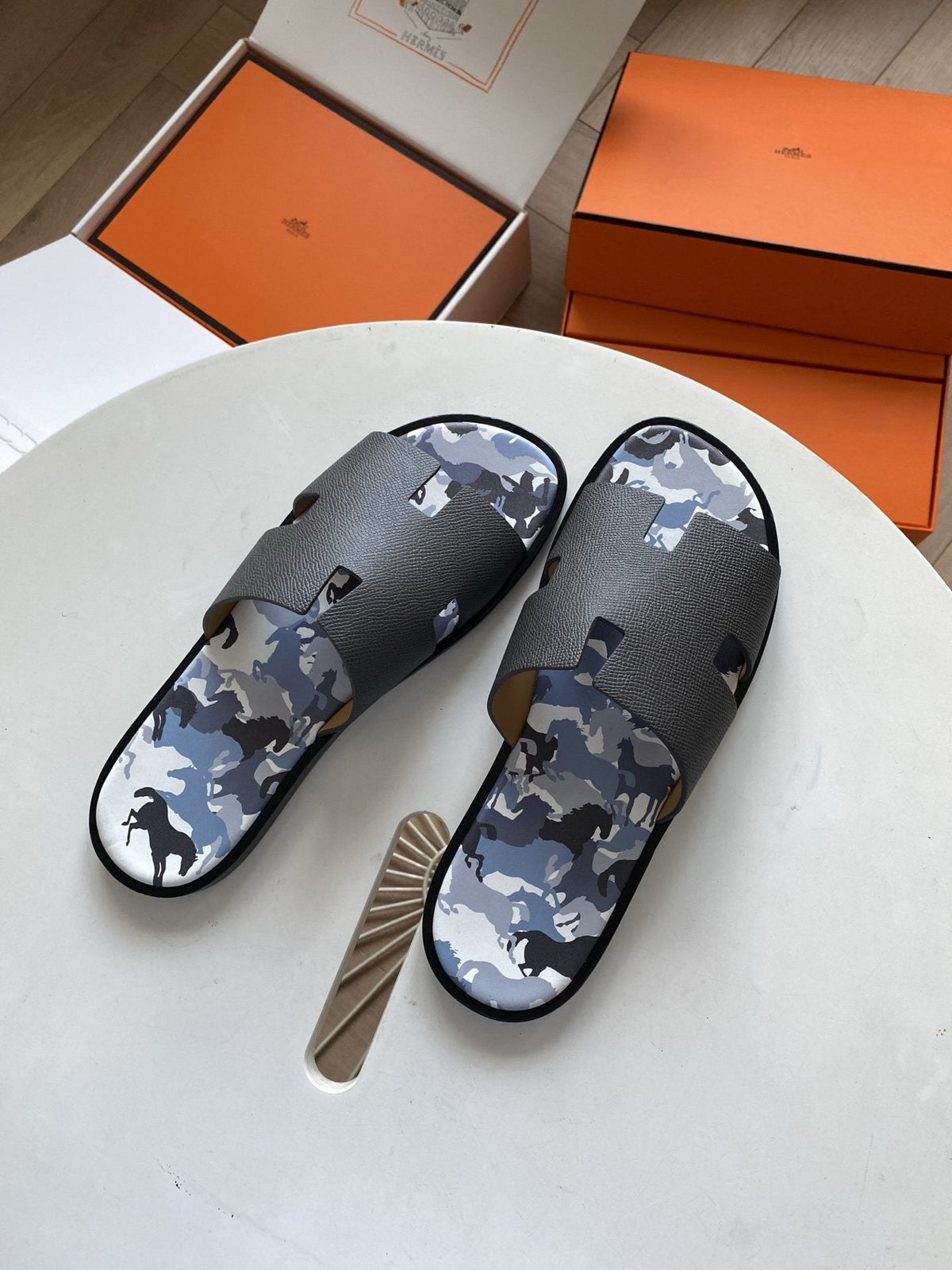 Hermès Men's H-Cut Slide Sandals — hero