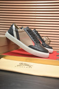 Burberry Plaid Panel Low-Top Sneakers — hero
