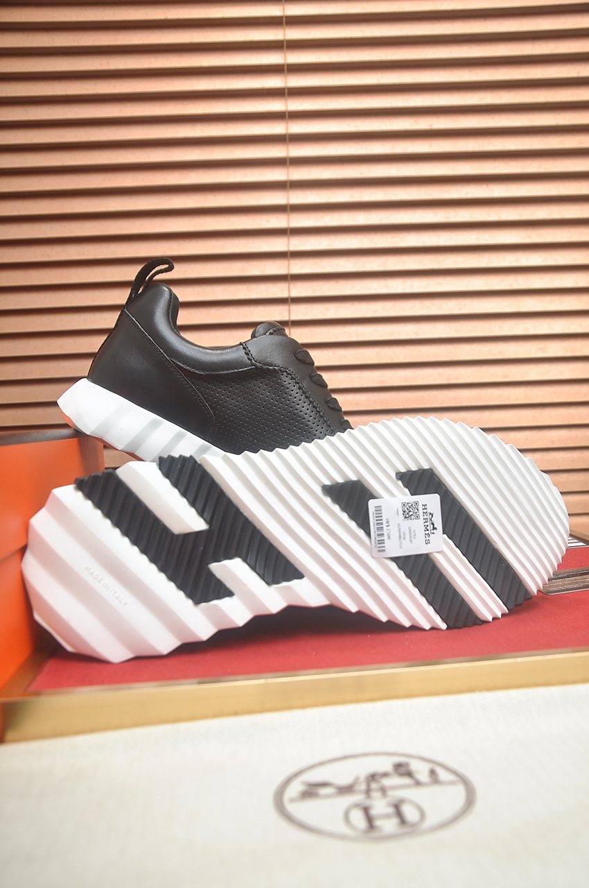 Hermès Perforated Low-Top Sneakers — side