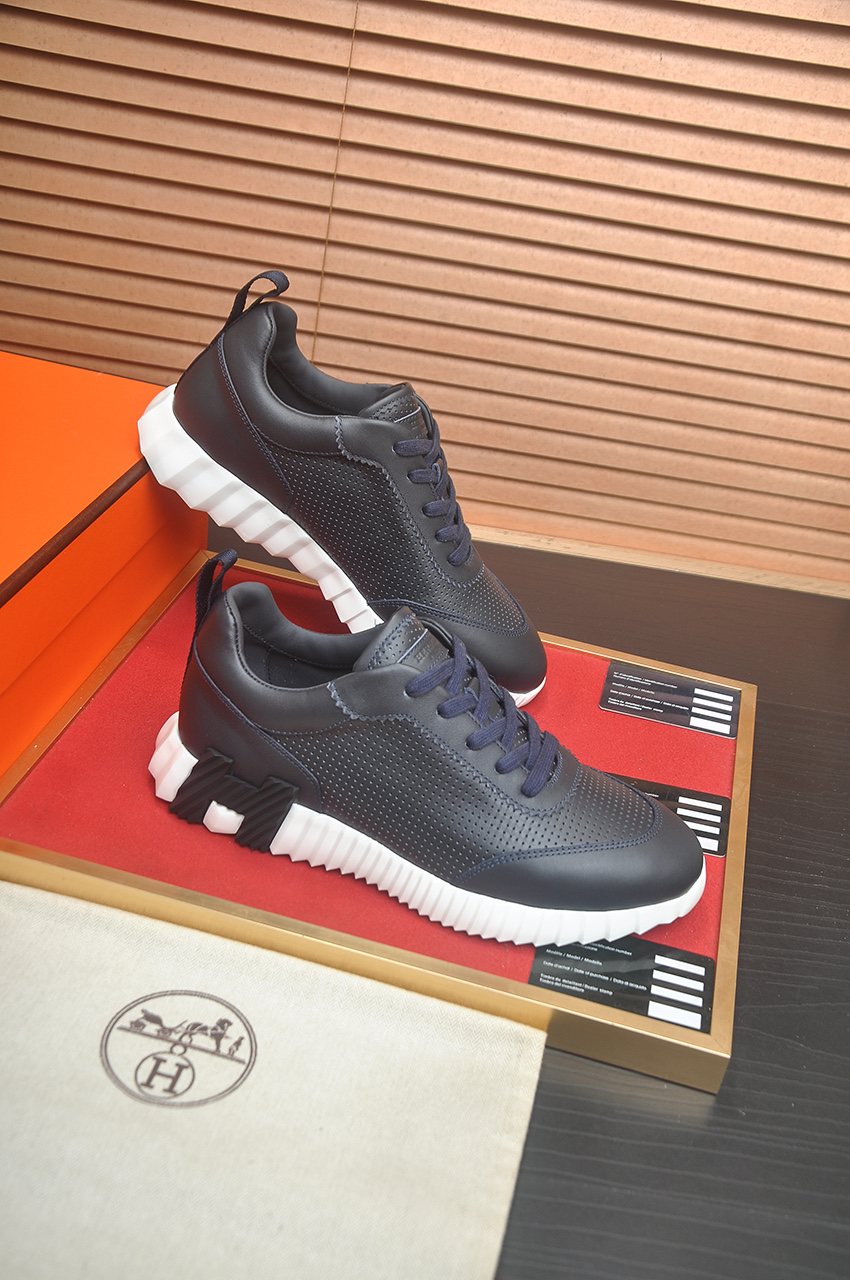 Hermès Perforated Low-Top Sneakers — side