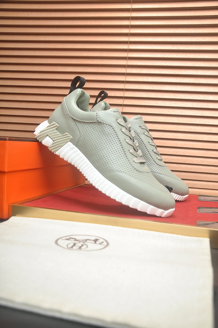 Hermès Perforated Low-Top Sneakers — front