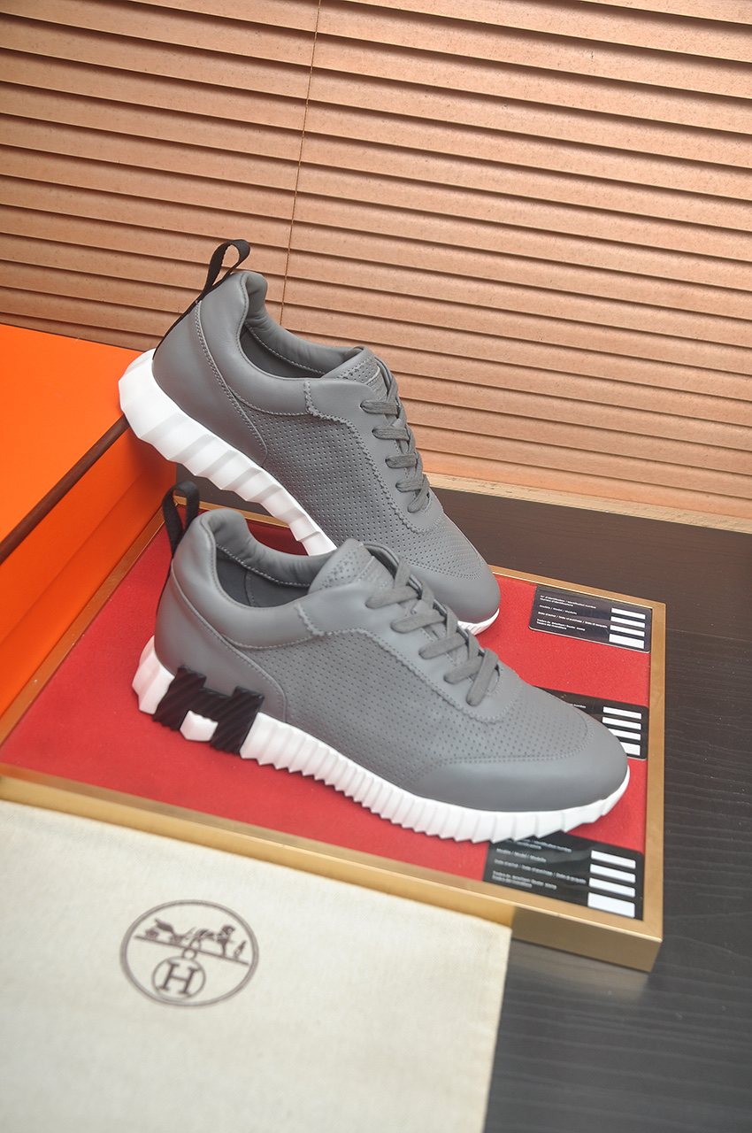 Hermès Perforated Low-Top Sneakers — side
