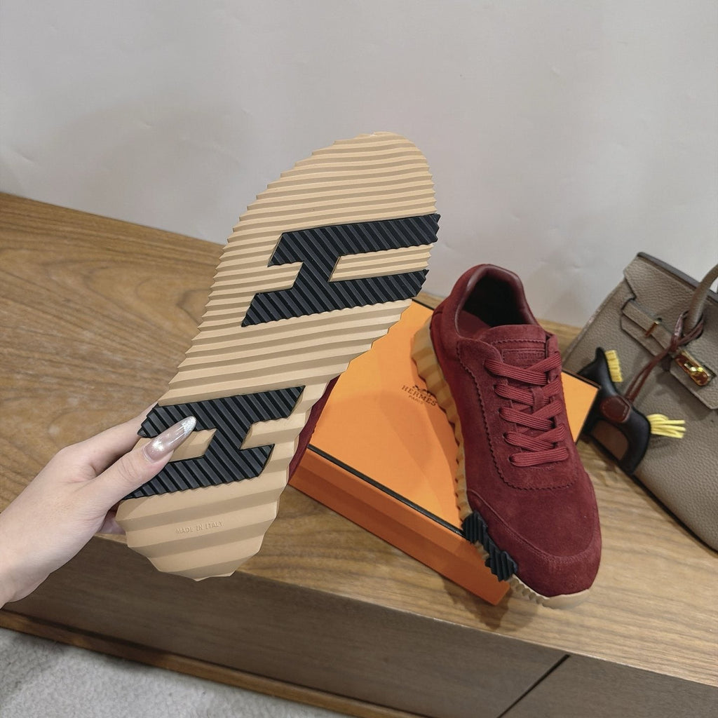 Hermès Paneled Low-Top Sneakers — side