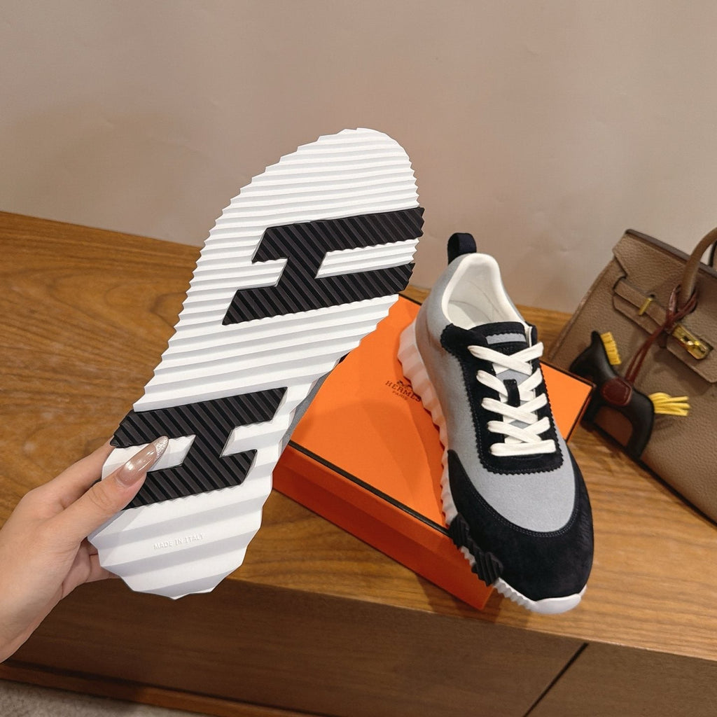 Hermès Paneled Low-Top Sneakers — side