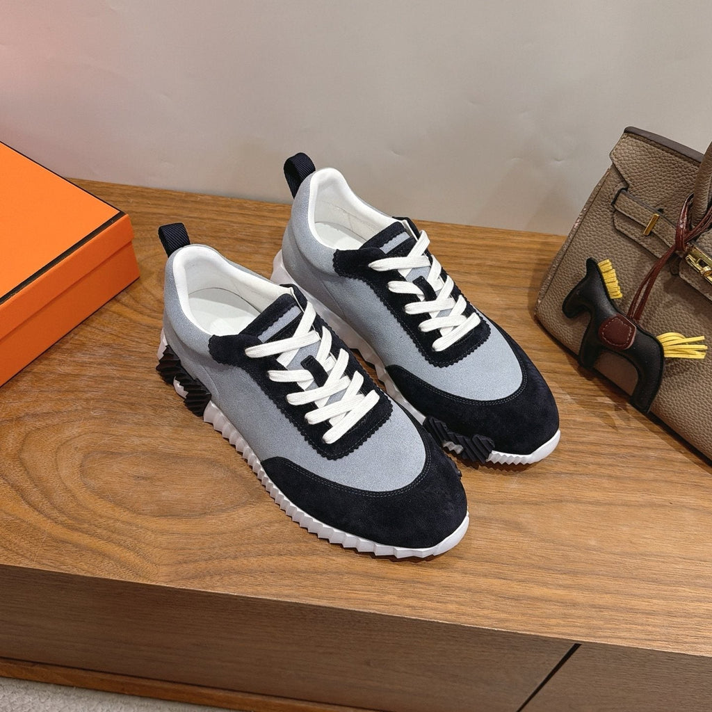 Hermès Paneled Low-Top Sneakers — front