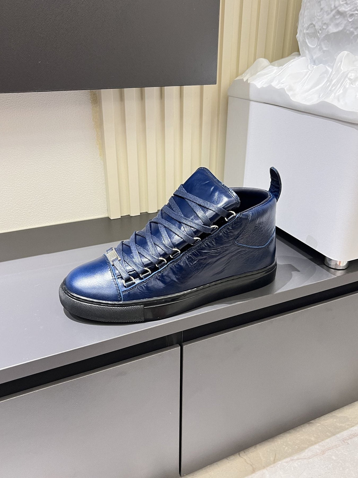 Balenciaga Lace-Up High-Top Sneakers — side
