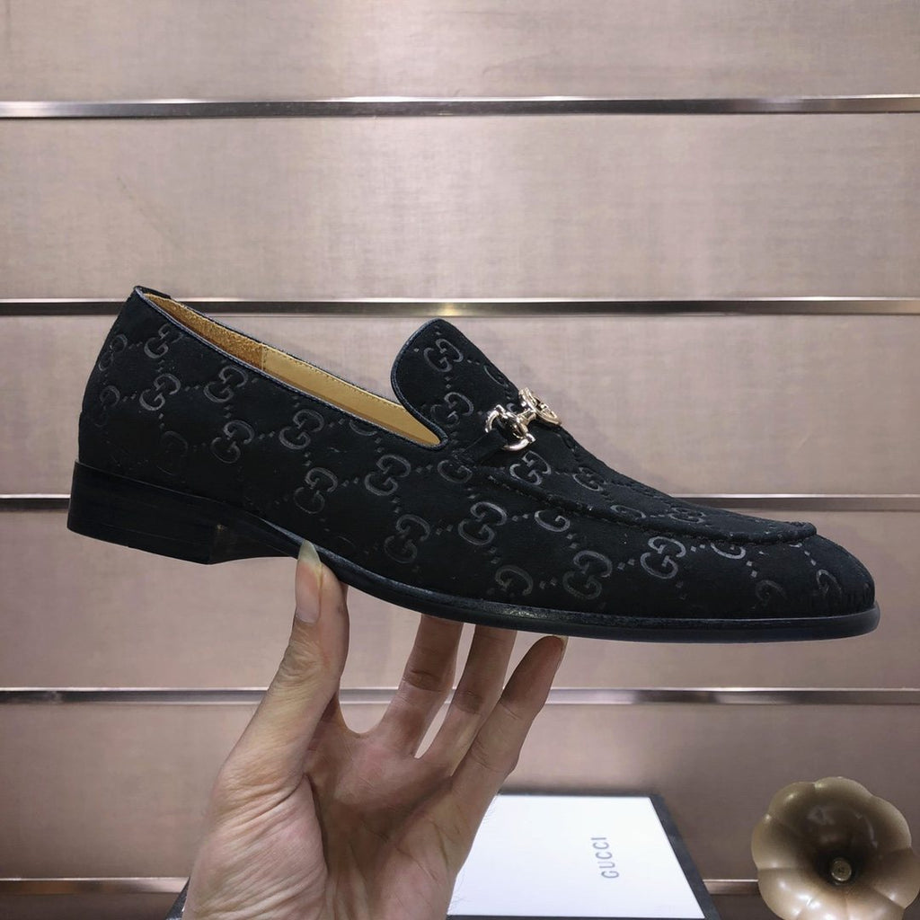 Gucci Patterned Bit Loafers — side