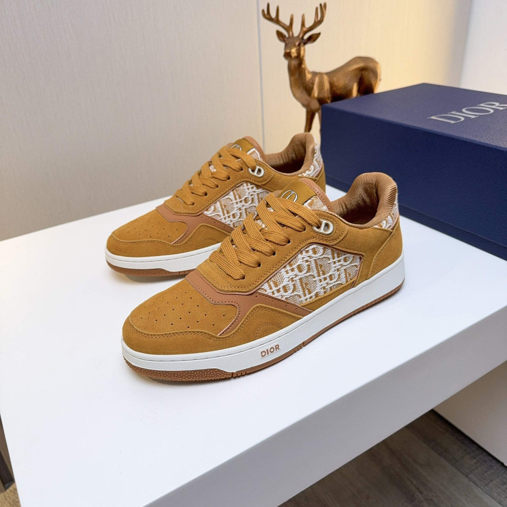Dior Patterned Panel Low-Top Sneakers — hero