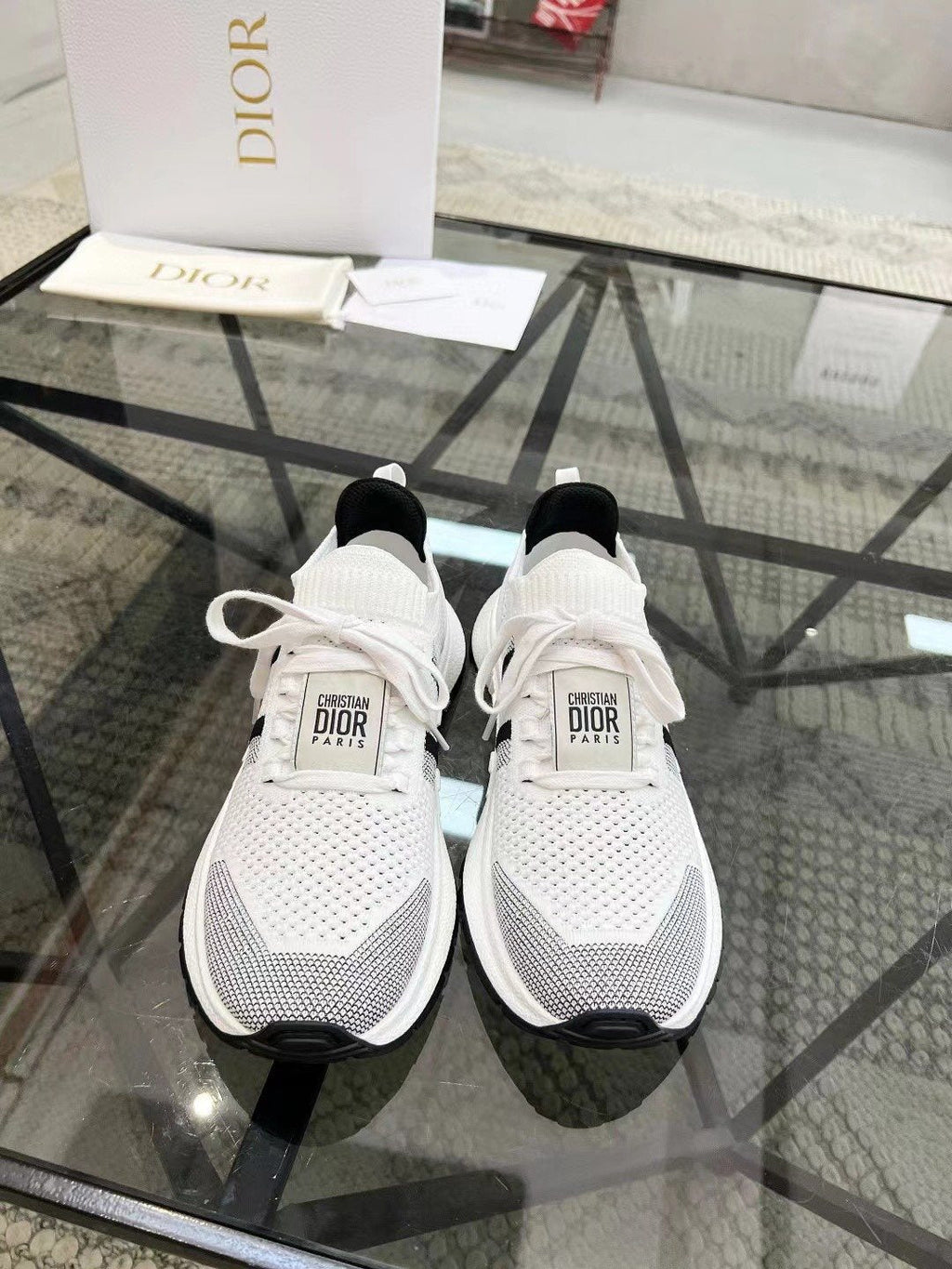 Dior Knit Low-Top Sneakers — front