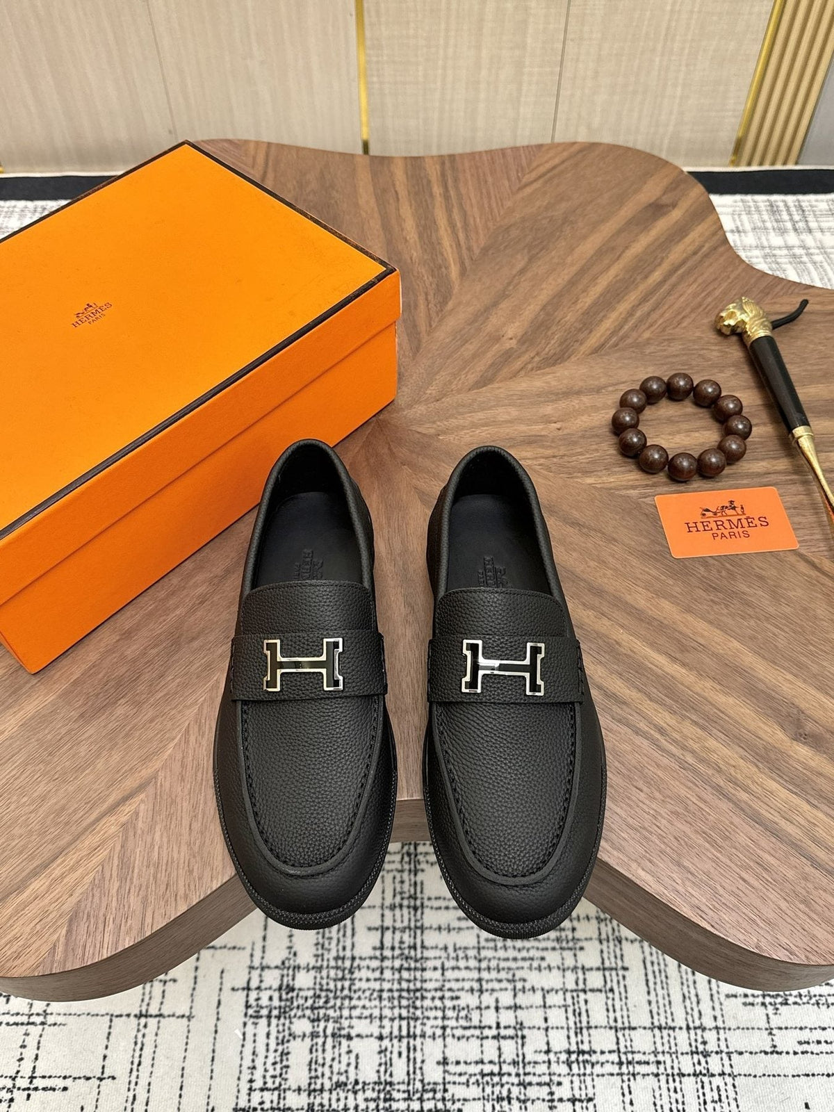 Hermès H-Hardware Slip-On Sneakers — front