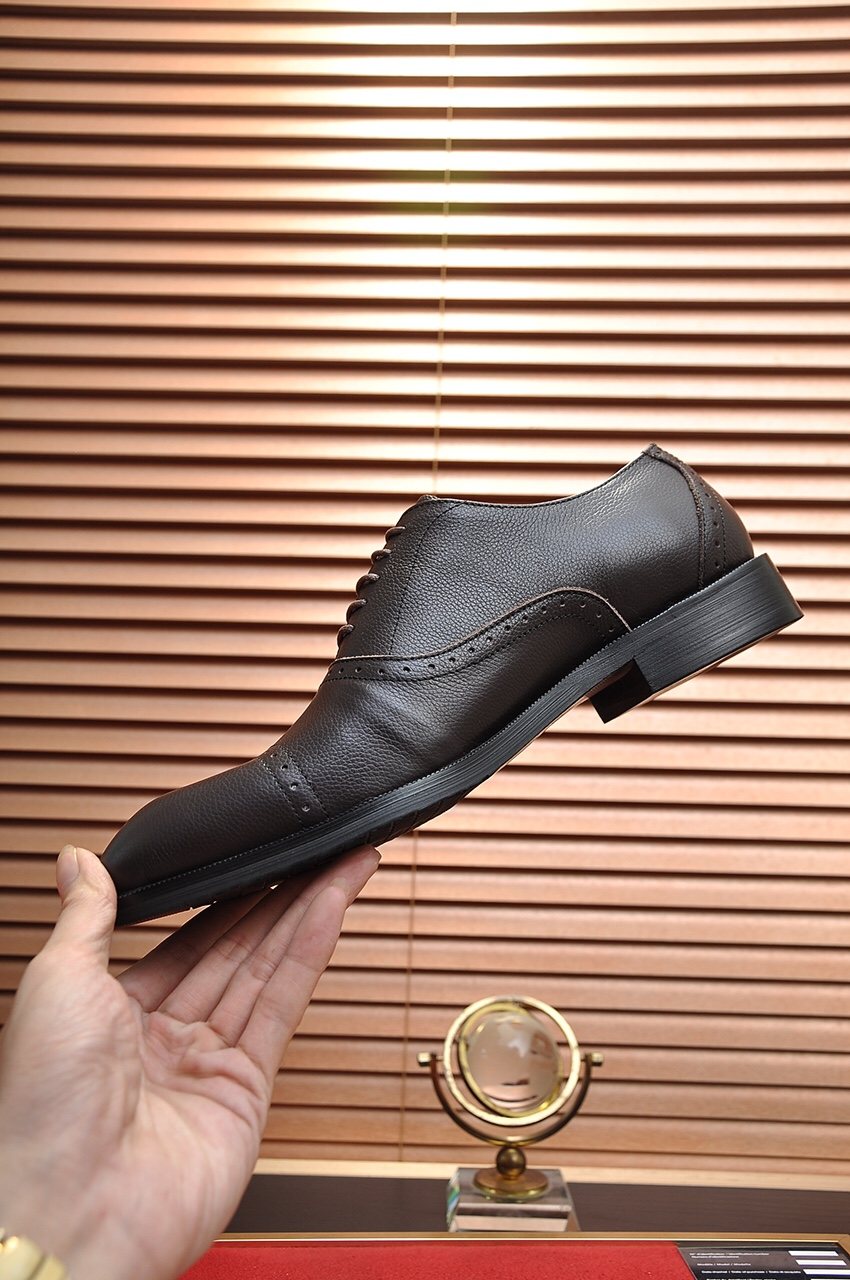 Hermès Perforated Leather Lace-Up Dress Shoes — side