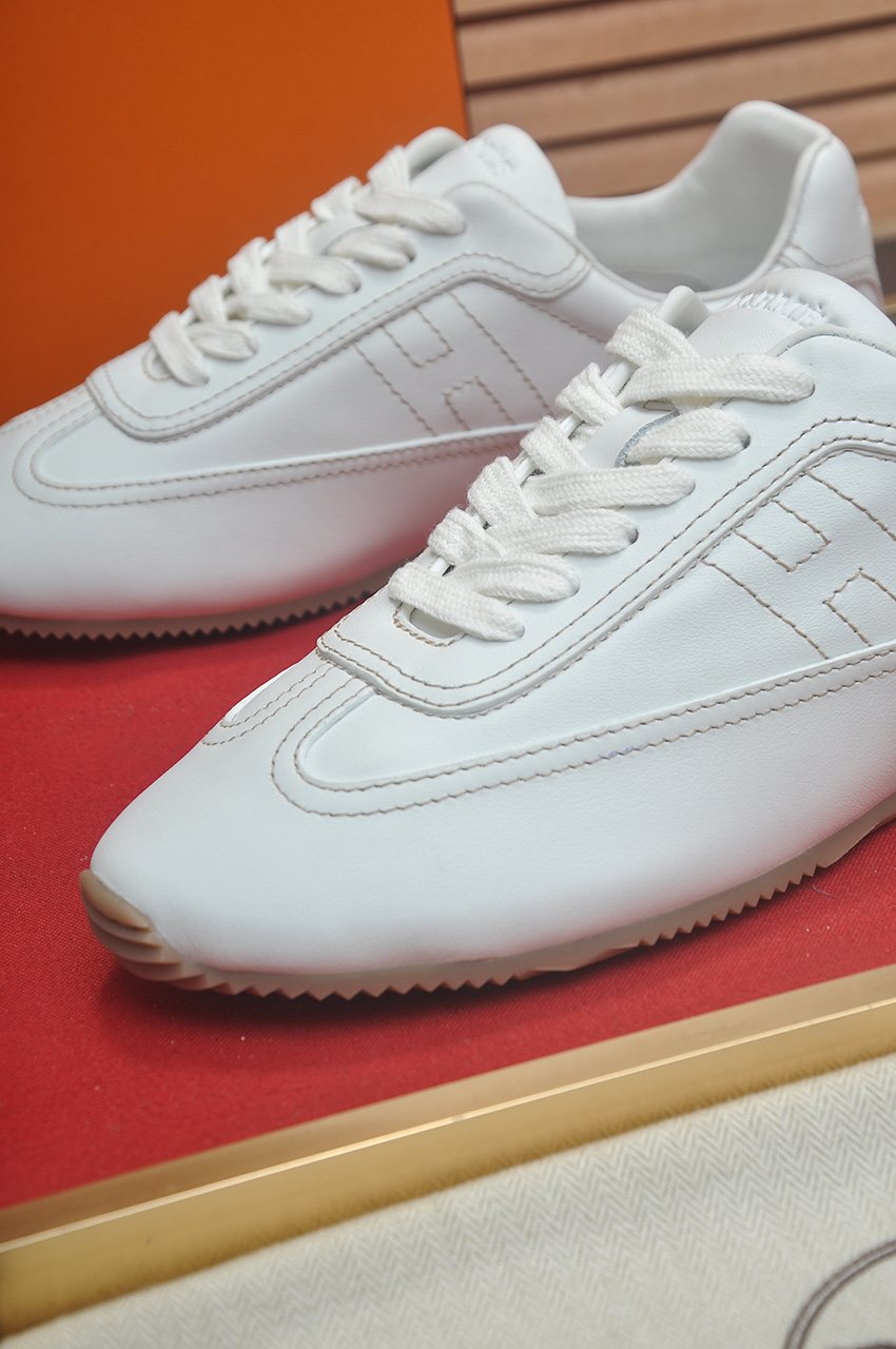 Hermès Low-Top Lace-Up Sneakers — front