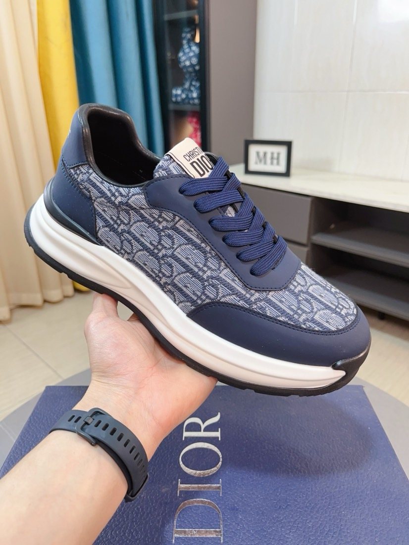 Dior Patterned Low-Top Sneakers — front