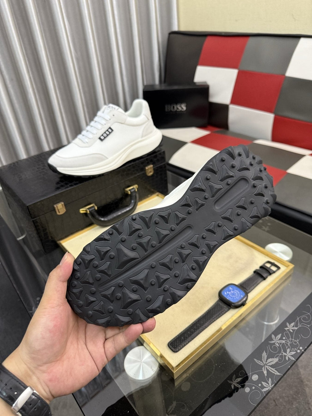 BOSS Panel Low-Top Sneakers — front