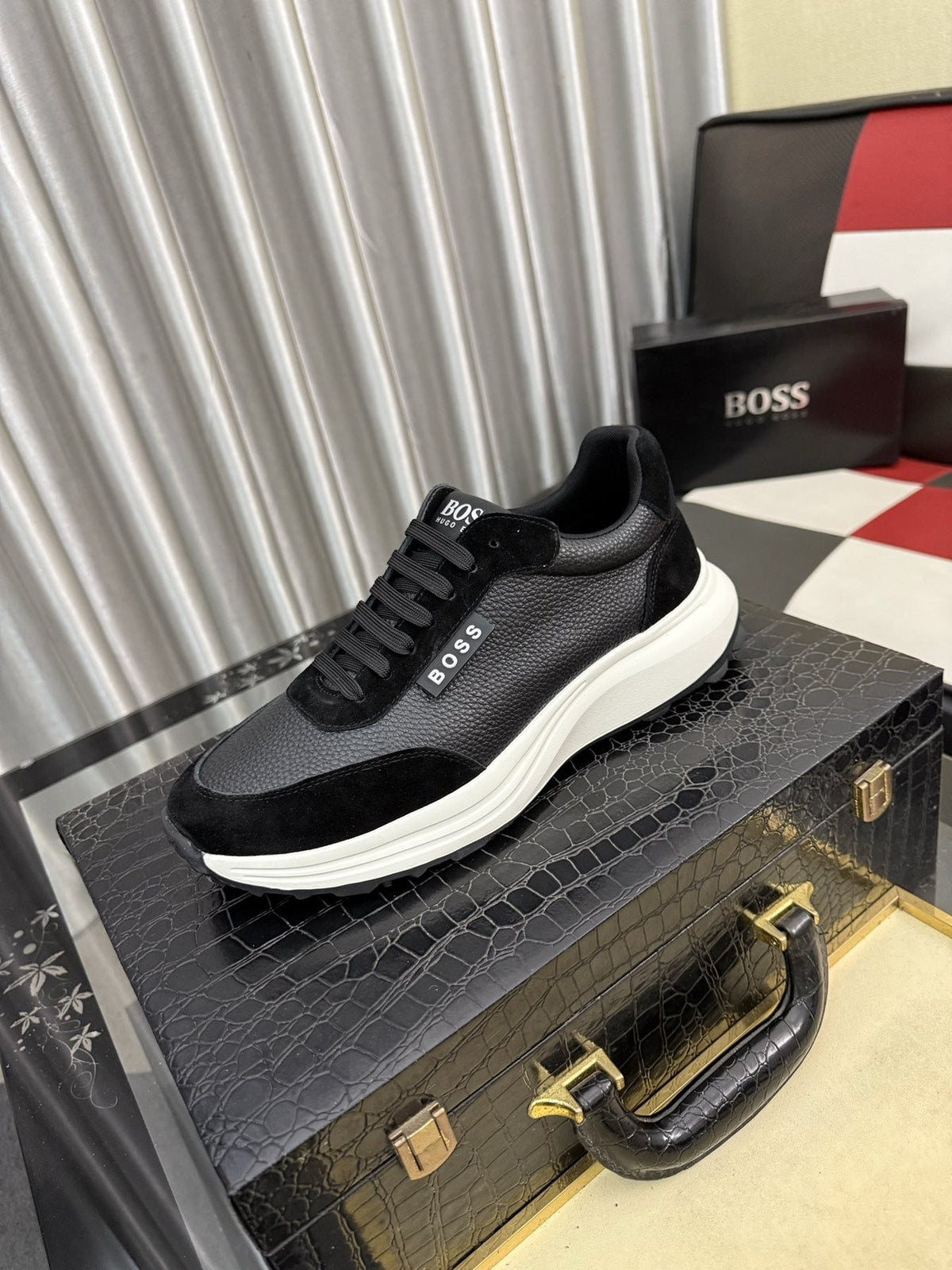 BOSS Panel Low-Top Sneakers — front