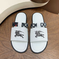 Burberry Plaid-Trim Slide Sandals — hero