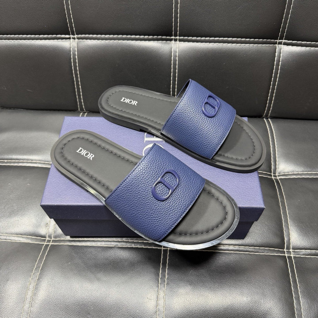 Dior CD Emblem Slide Sandals — model
