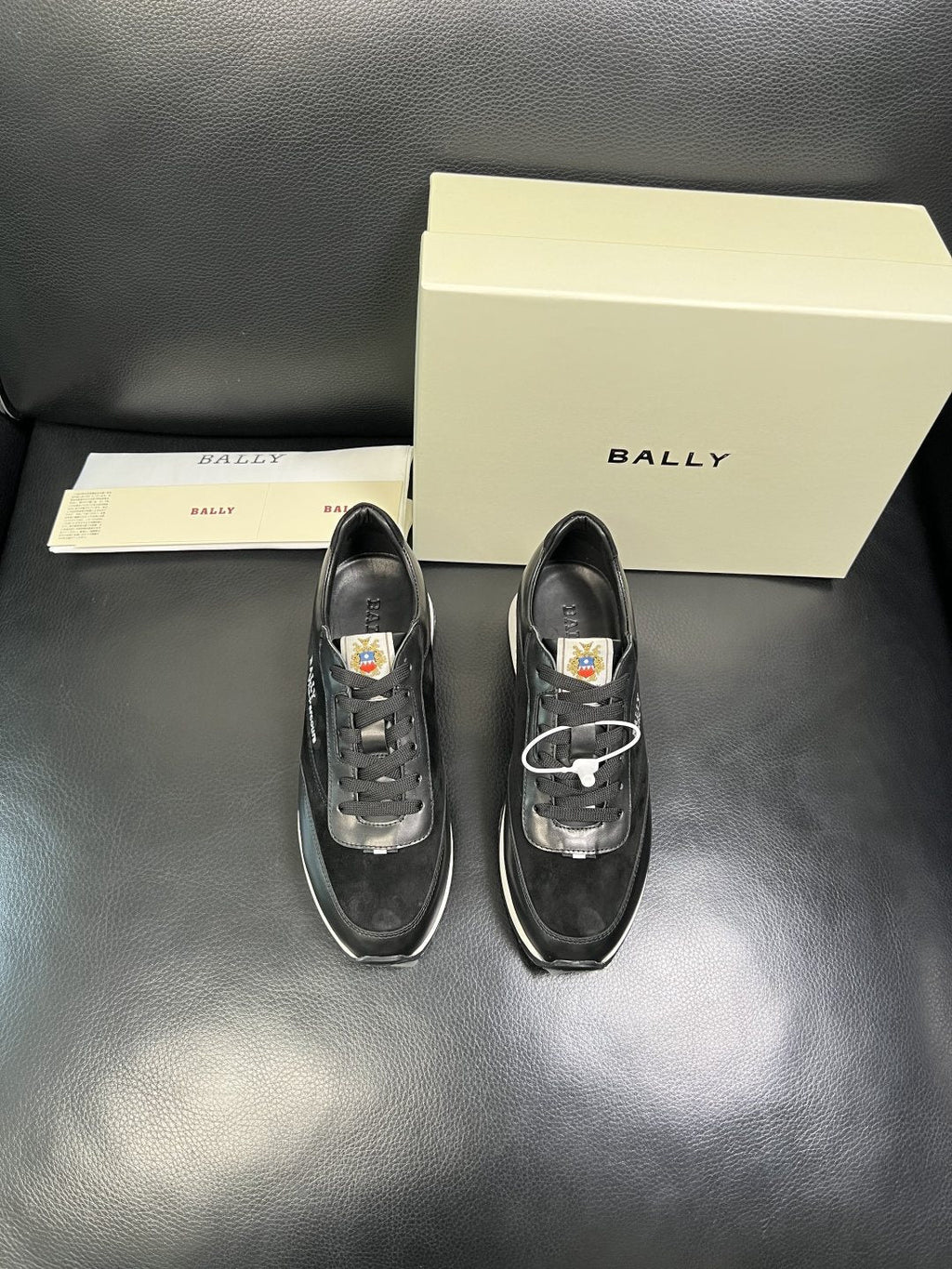BALLY Black and Brown Low-Top Sneakers — front