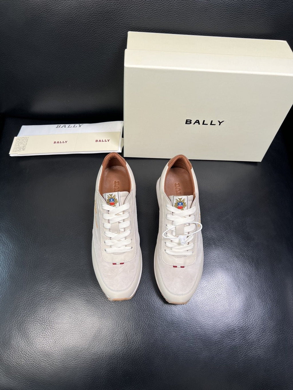 BALLY Black and Brown Low-Top Sneakers — front