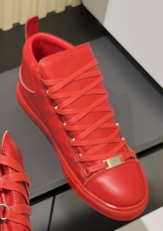 Balenciaga High-Top Lace-Up Sneakers — front