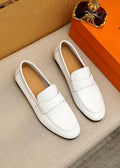 Hermès Pebbled Leather Loafers — hero
