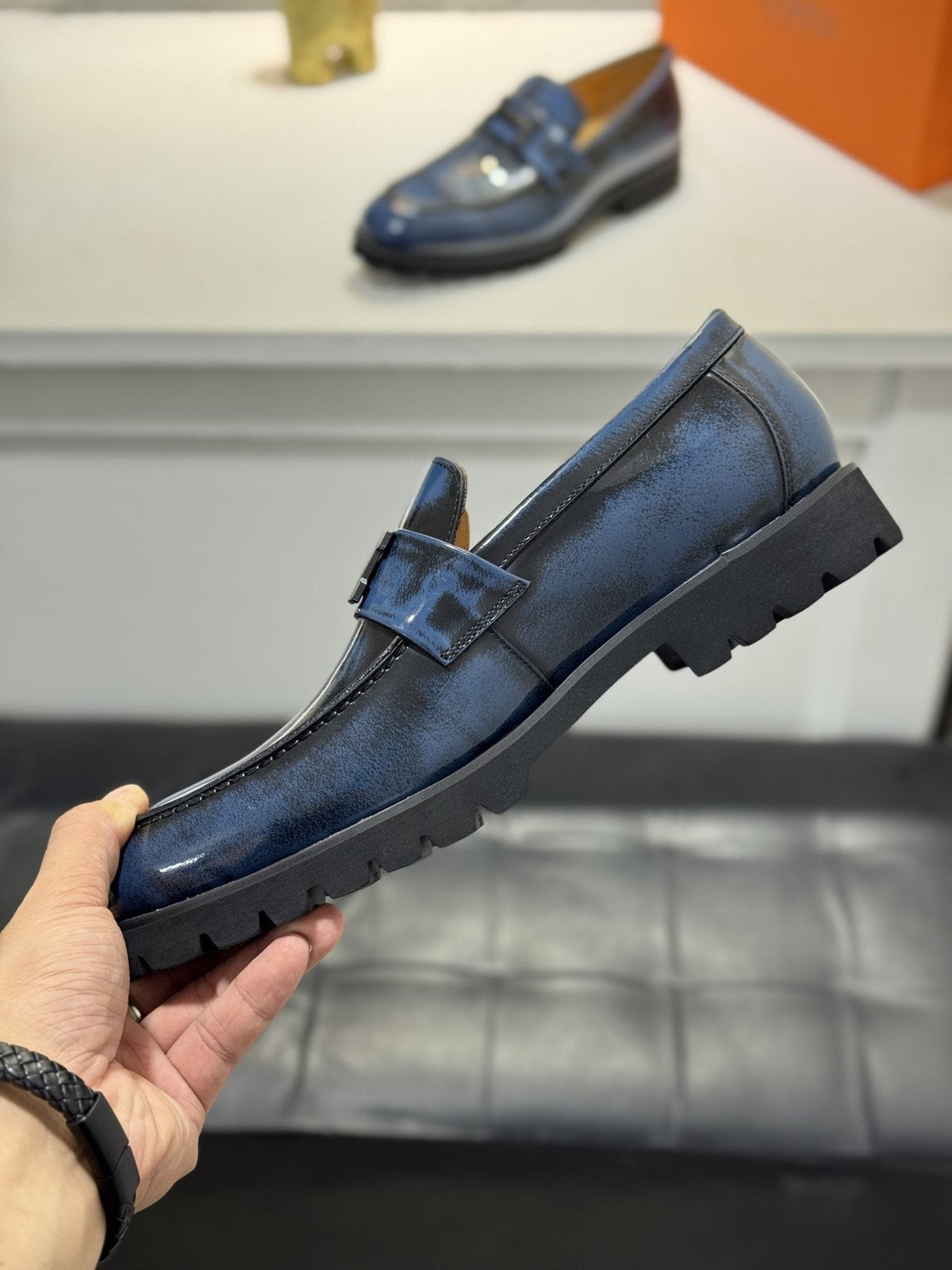 Hermès Lug Sole Loafers — side