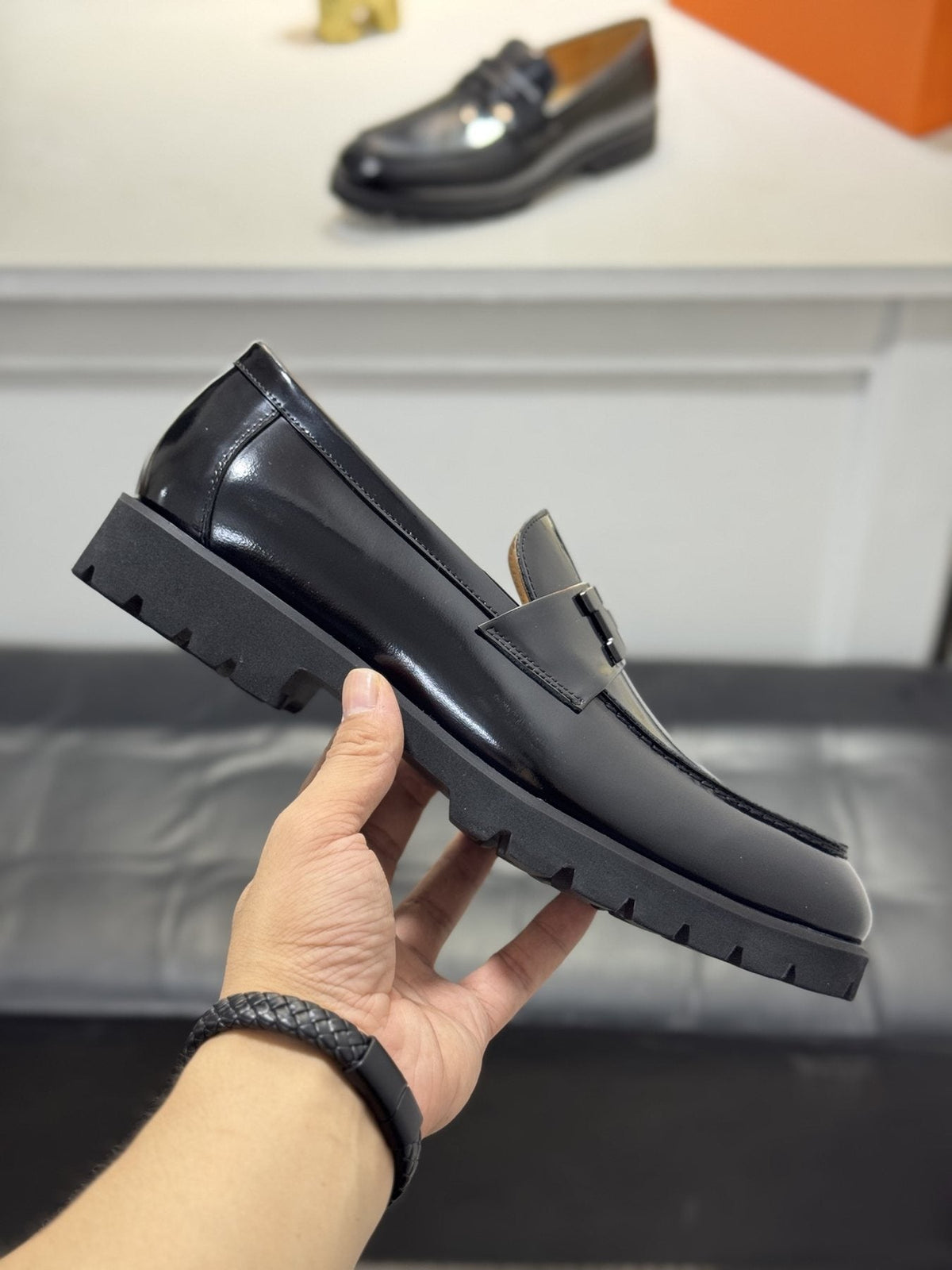 Hermès Lug Sole Loafers — side