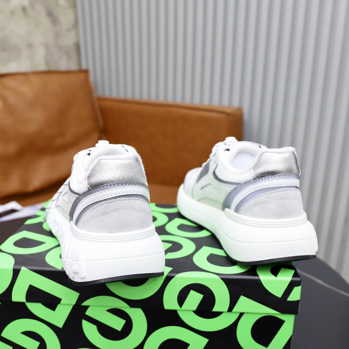 Dolce & Gabbana Black & White Athletic Sneakers — back