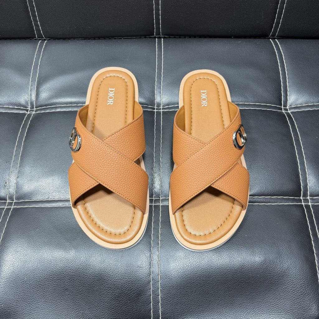 Dior Cross-Strap Slide Sandals — hero