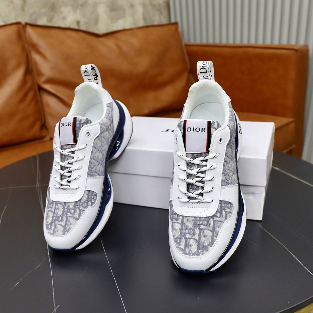 Dior Patterned Lace-Up Sneakers — front