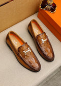 Hermès Textured Metal-Hardware Loafers — hero