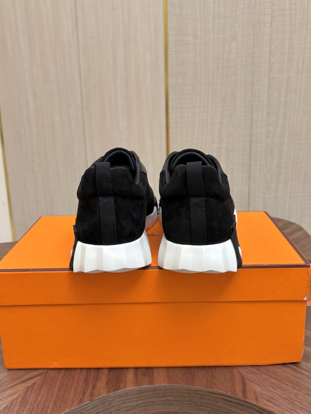 Hermes Paneled Low-Top Sneakers — back