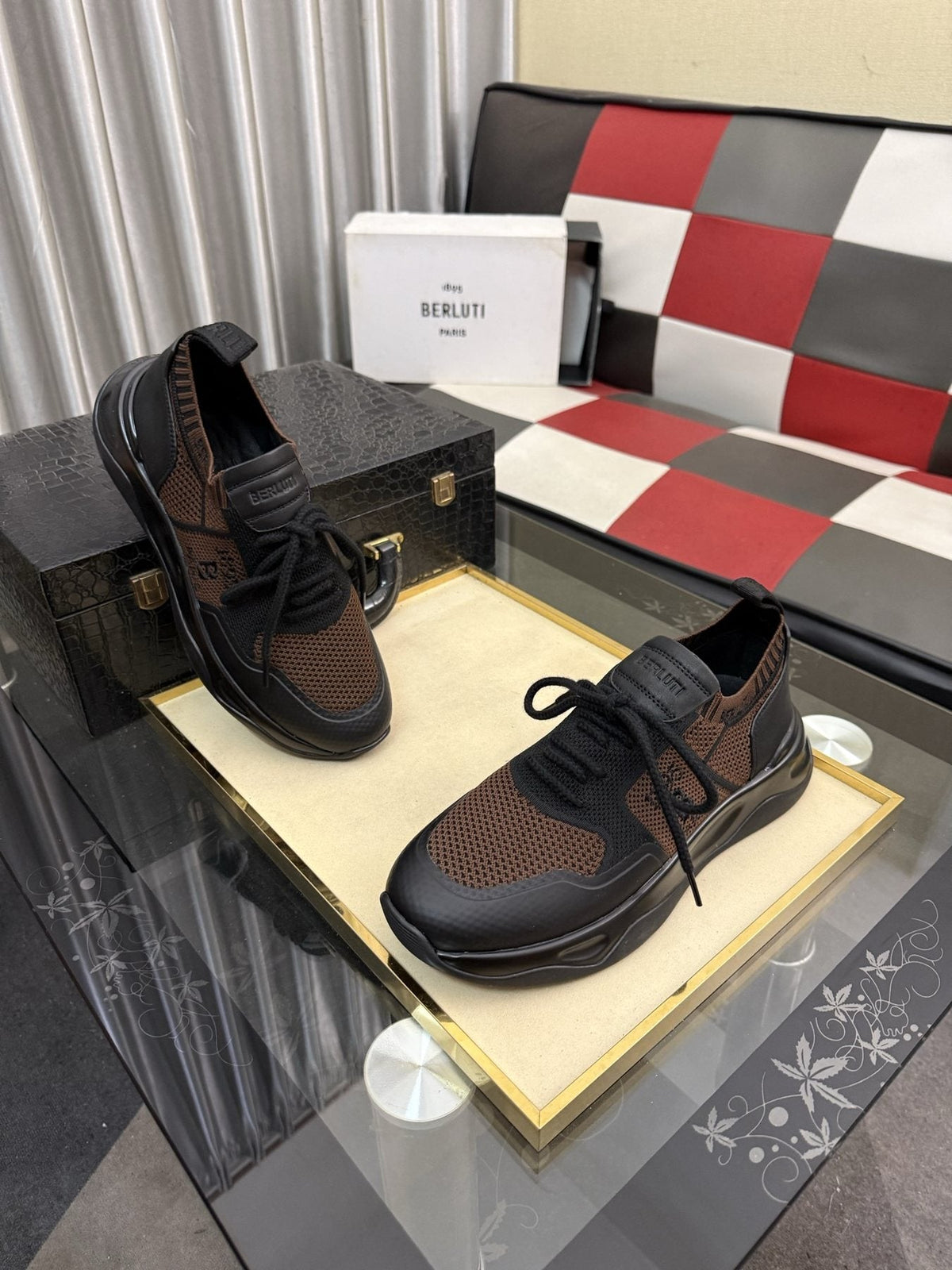 微商相册测试鞋子-Berluti Men's Mesh Low-Top Sneakers — side