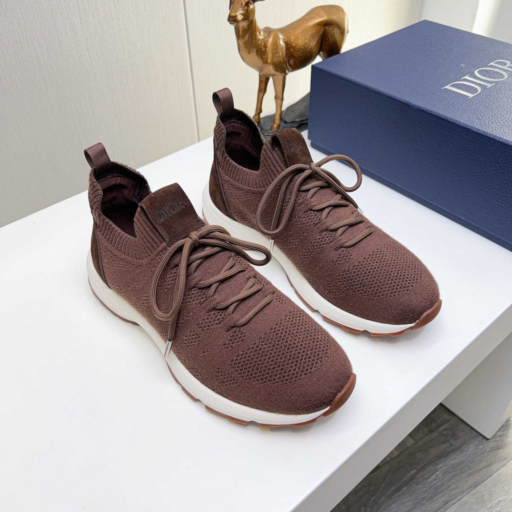 Dior Knit Lace-Up Sneakers — front