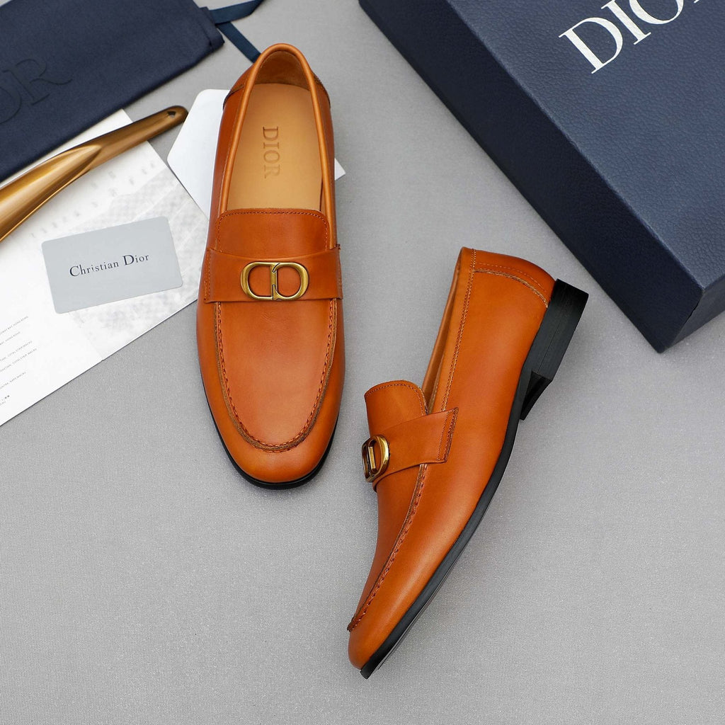 Dior Double-Ring Buckle Loafers — front