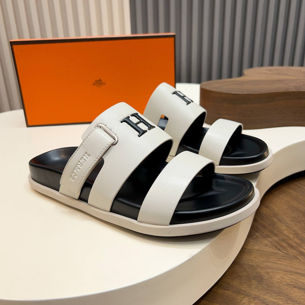 Hermès Two-Strap Slide Sandals — front