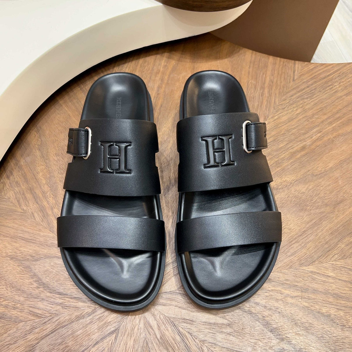 Hermès Two-Strap Slide Sandals — model