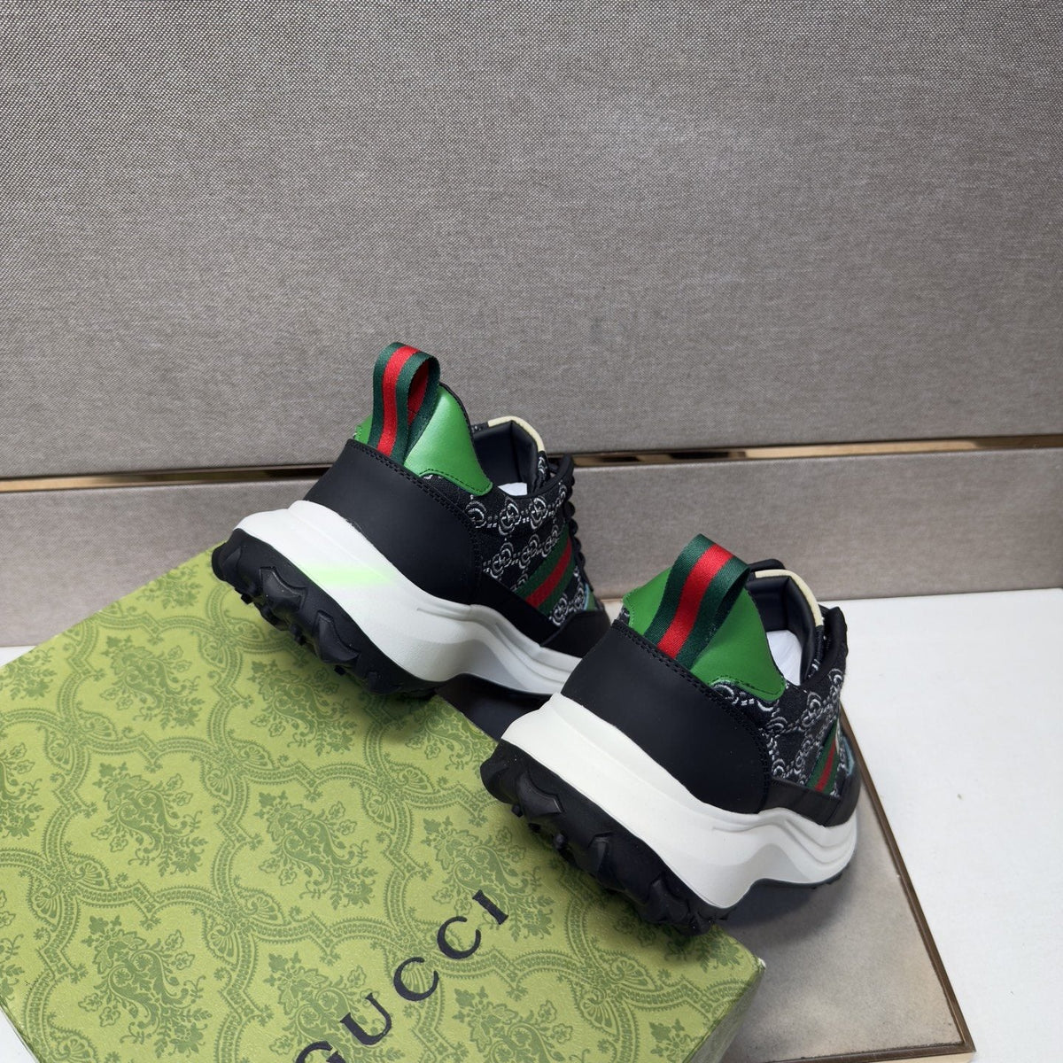 Gucci Green-Red Stripe Men’s Sneakers — back
