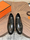 Hermès Polished Leather Lace-Up Dress Shoes — hero
