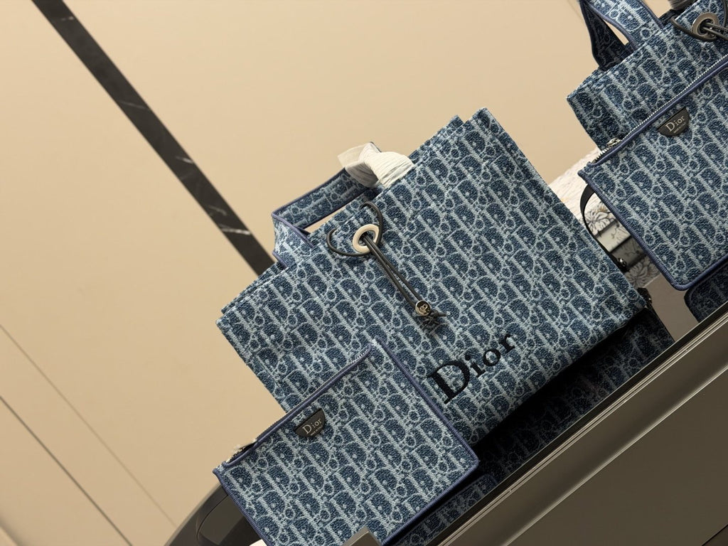 Dior Book Tote Blue Monogram Tote Bag — comparison