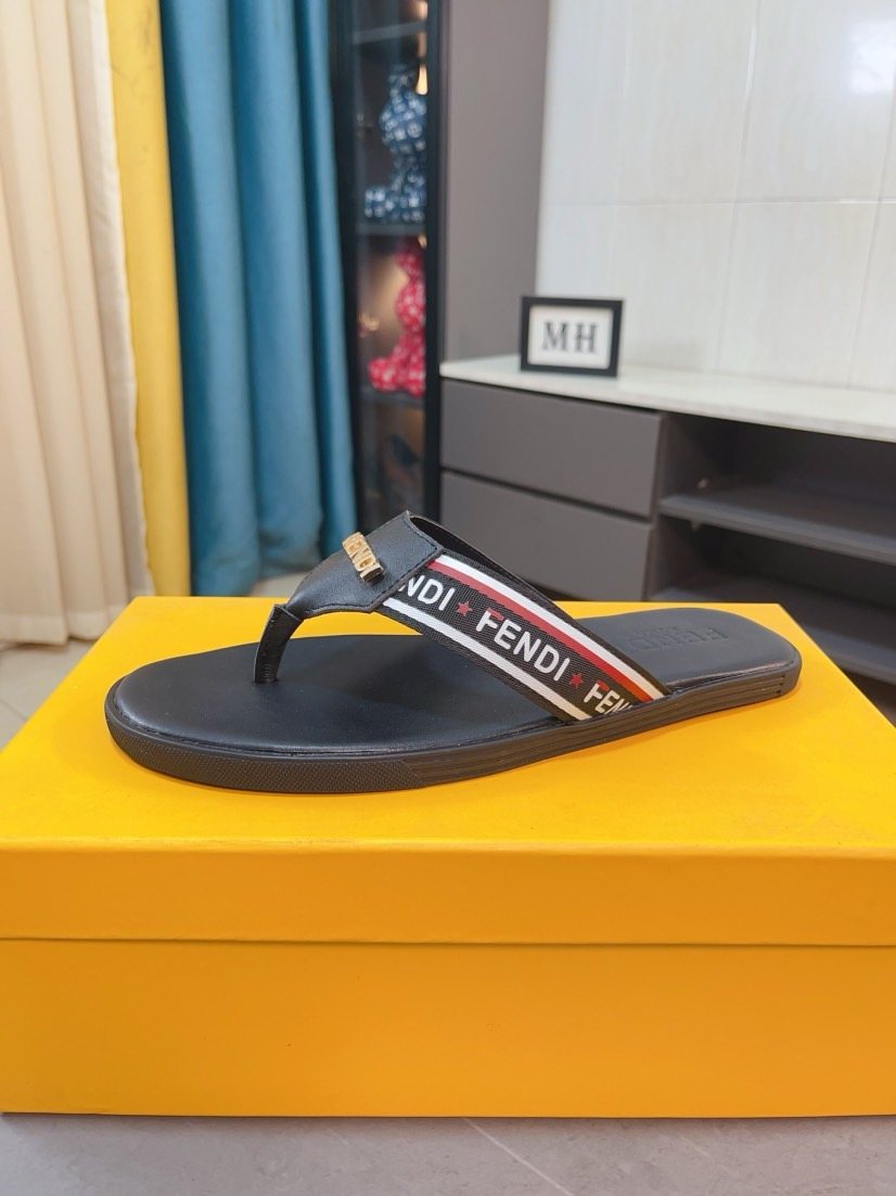 Fendi Striped Thong Sandals — hero