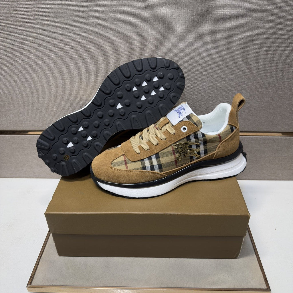 Burberry Plaid Panel Sneakers — back