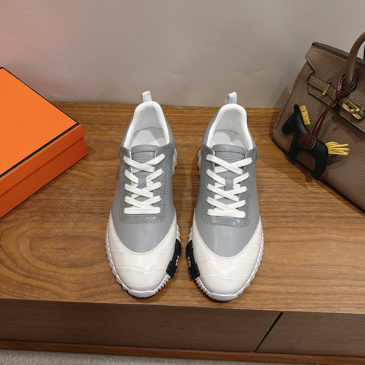 Hermès Lace-Up Sneakers — front